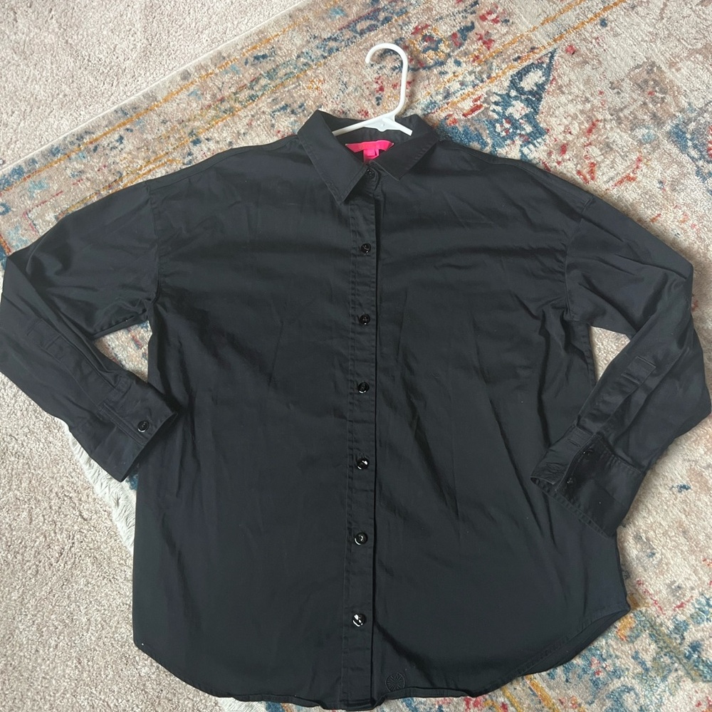 Lilly Pulitzer Small black button up - Picture 2 of 4